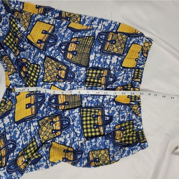 NIKO AND... pants blue purse print Japanese lounge with pockets S - Picture 7 of 11